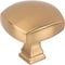 Jeffrey Alexander 1-3/8" Overall Length Satin Bronze Square Audrey Cabinet Knob 278L-SBZ - alternate 1